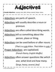 Adjective Poster